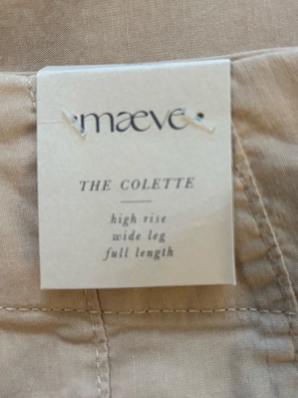 Maeve The Colette Magic Fabric Full Length Pants in Beige Size 26. NWT - Picture 7 of 12